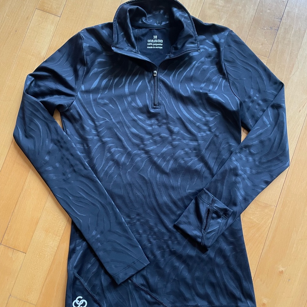 ChiqueSport Black Quarter-Zip Pullover